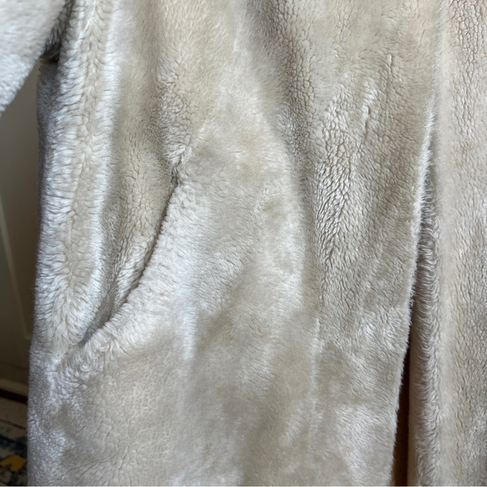 Vintage Borgana Cream Faux Fur Swing Coat 60s - Picture 7 of 8